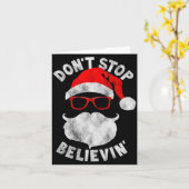 Carte Don't Stop Believing Shades Santa Christmas Tee Lo (Fleur jaune)