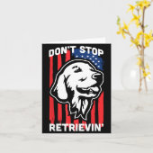 Carte Don't Stop Retrieving Shirt American Flag Golden R (Fleur jaune)