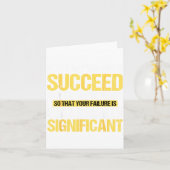 Carte Don't Succeed Statistically Significant Science Pu (Fleur jaune)