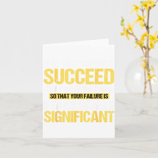 Carte Don't Succeed Statistically Significant Science Pu (Fleur jaune)