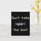 Carte Dont Take The Bait Mullet Fish Artwork Painting  (Fleur jaune)