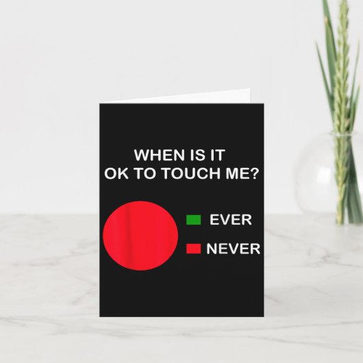 Carte Don't Touch Me - Never Touch Me Circle Graph Intro (Devant)