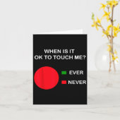 Carte Don't Touch Me - Never Touch Me Circle Graph Intro (Fleur jaune)