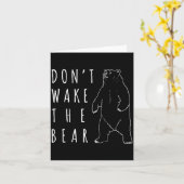 Carte Dont Wake The Bear Shirt, Funny Sleepy Hibernation (Fleur jaune)