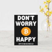 Carte Dont Worry B Itcoin Happy  (Fleur jaune)