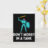 Carte Don't Worry Im A Tank Gaming Mmo Rpg Funny (Fleur jaune)