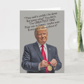 Carte Donuld Trump Medal Great Dad Amusing greeting card (Devant)