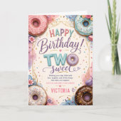 Carte Donut Deux Joyeux Anniversaire (Devant)