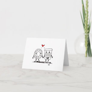 Carte Donut et Café "Love You a-Latte"
