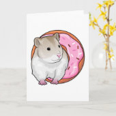 Carte Donut Hamster (Fleur jaune)