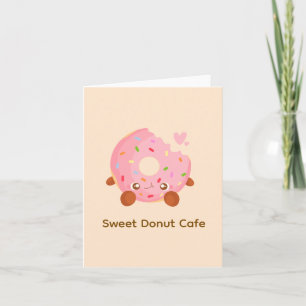 Carte Donut joyeux avec pépites
