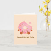 Carte Donut joyeux avec pépites (Fleur jaune)