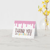 Carte Donut Merci Sprinkles Colorés (Fleur jaune)