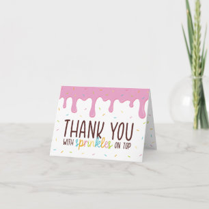 Carte Donut Merci Sprinkles Colorés