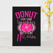 Carte DONUT PERDRE VOS PRINKLES 11 Fille du 11e annivers (Fleur jaune)