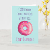Carte Donut Pun Drôle Mignonne Bonne Anniversaire (Fleur jaune)