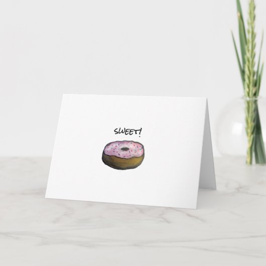 Carte Donut Sucré, Anniversaire, Félicitations (Devant)