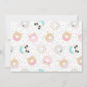 Carte donuts animaux mignon baby shower virtuel invitati (Dos)
