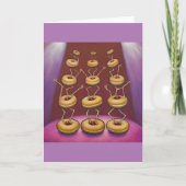 Carte Donuts Danser Whimsical Doughnut Caractères (Devant)