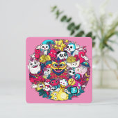 Carte Doodart japonais (Debout devant)