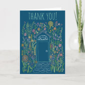 Carte Doodé couleur Merci Sweet Garden Door (Devant)