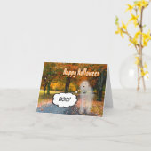 Carte Doodle Days Comics Happy Halloween Card (Fleur jaune)