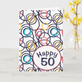 Carte Doodle funky pour 50e anniversaire (Fleur jaune)