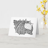 Carte Doodle inspiré (Fleur jaune)