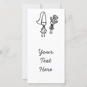 Carte Doodle princesse et pirate
