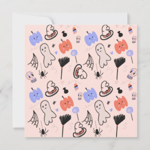 Carte Doodles à thème Vintage Halloween
