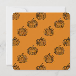Carte Doodles d'Halloween boho zentangles citrouille Aut