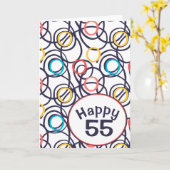 Carte Doodles funky pour 55e anniversaire (Fleur jaune)