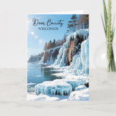 Carte Door County  Wisconsin Winter Poem   (Devant)