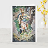 Carte d'opéra Viking aquarelle informatique (Fleur jaune)