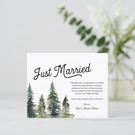 Carte d'option simple moderne simplement mariée (Debout devant)