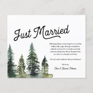 Carte d'option simple moderne simplement mariée