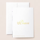 Carte d'or à bille rouge de Noël (Derrière avec enveloppe)