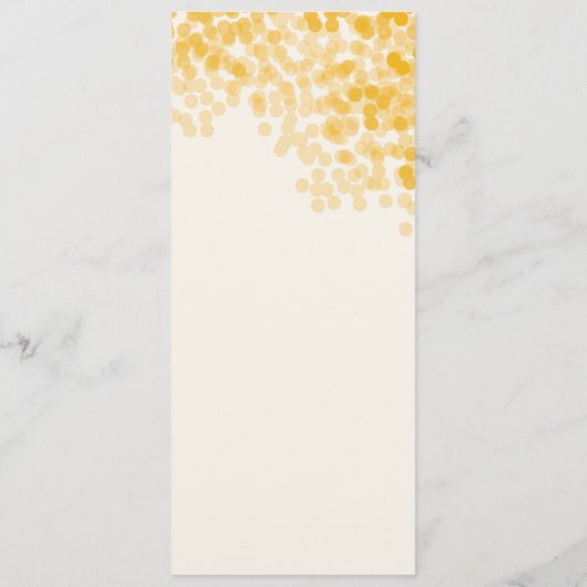 Carte d'or de menu de petite averse (Dos)