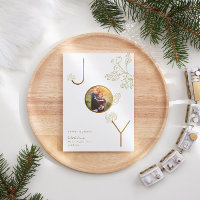 Carte d'or Foliage Photo de vacances Modern Joy