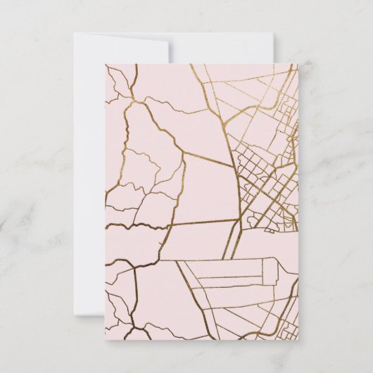 Carte d'or moderne Faux Blush Changement d'adresse (Dos)