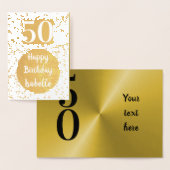 Carte d'or personnalisée 50e anniversaire (Affichage)