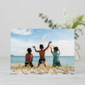 Carte d'or photo de Noël de Mele Kalikimaka Hawaii (Debout devant)