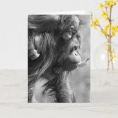 Carte d'Orangutan#8-Greeting (Fleur jaune)
