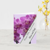 Carte d'orchidée modifiable pour le 28e anniversai (Fleur jaune)