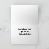 Carte d'ordinateur "50e" CONFUS D'ANNIVERSAIRE (Intérieur)