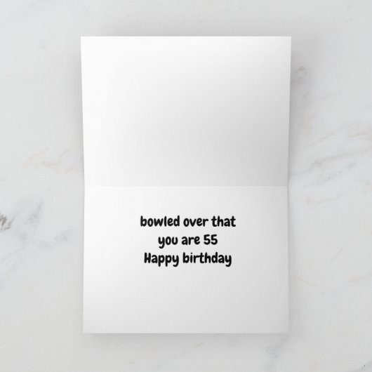 Carte d'ordinateur "55e" CONFUS D'ANNIVERSAIRE (Intérieur)