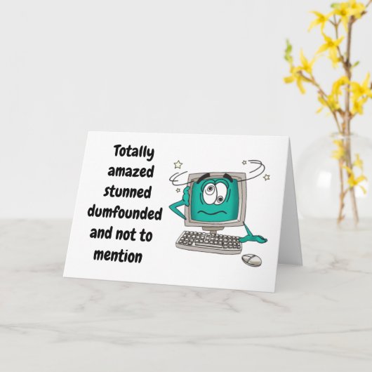 Carte d'ordinateur "55e" CONFUS D'ANNIVERSAIRE (Fleur jaune)