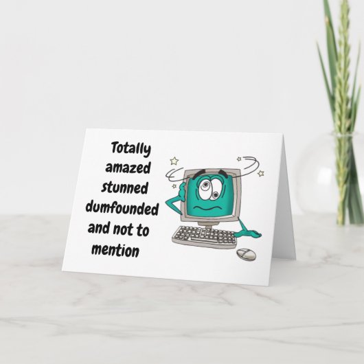 Carte d'ordinateur "55e" CONFUS D'ANNIVERSAIRE (Devant)