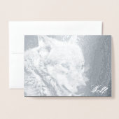 CARTE DORÉE オオカミ (Devant avec enveloppe)