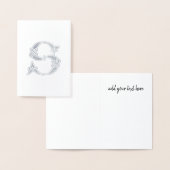 Carte Dorée 16e Century Celtic Knot Decorative Capital S (Affichage)